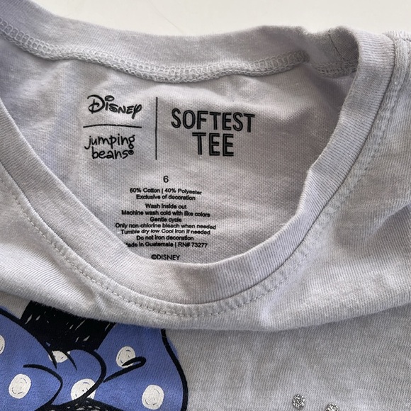 Disney Kids Gray Minnie Mouse Long Sleeve Shirt - Picture 2 of 2